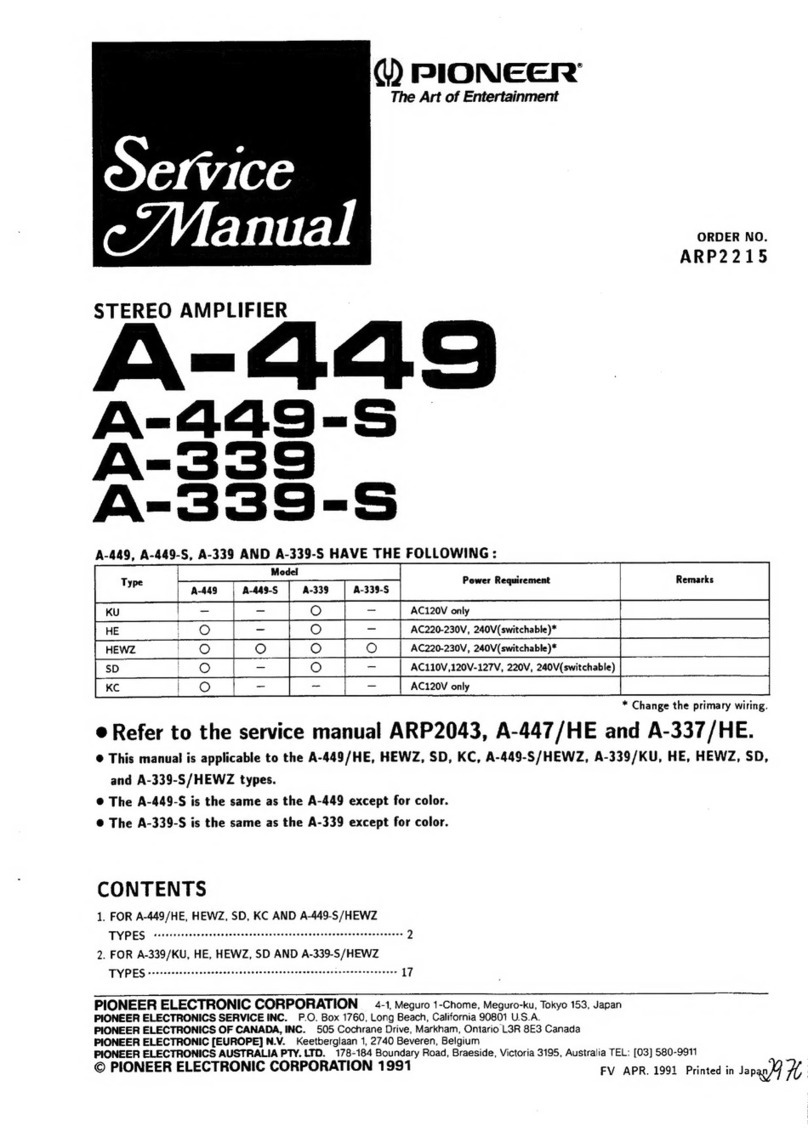 Pioneer A-449 User manual