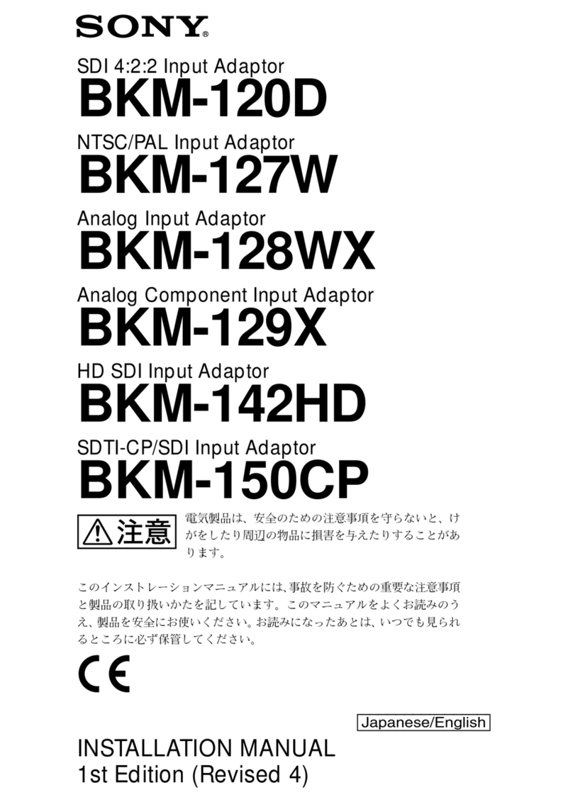 Sony BKM-120D installation manual