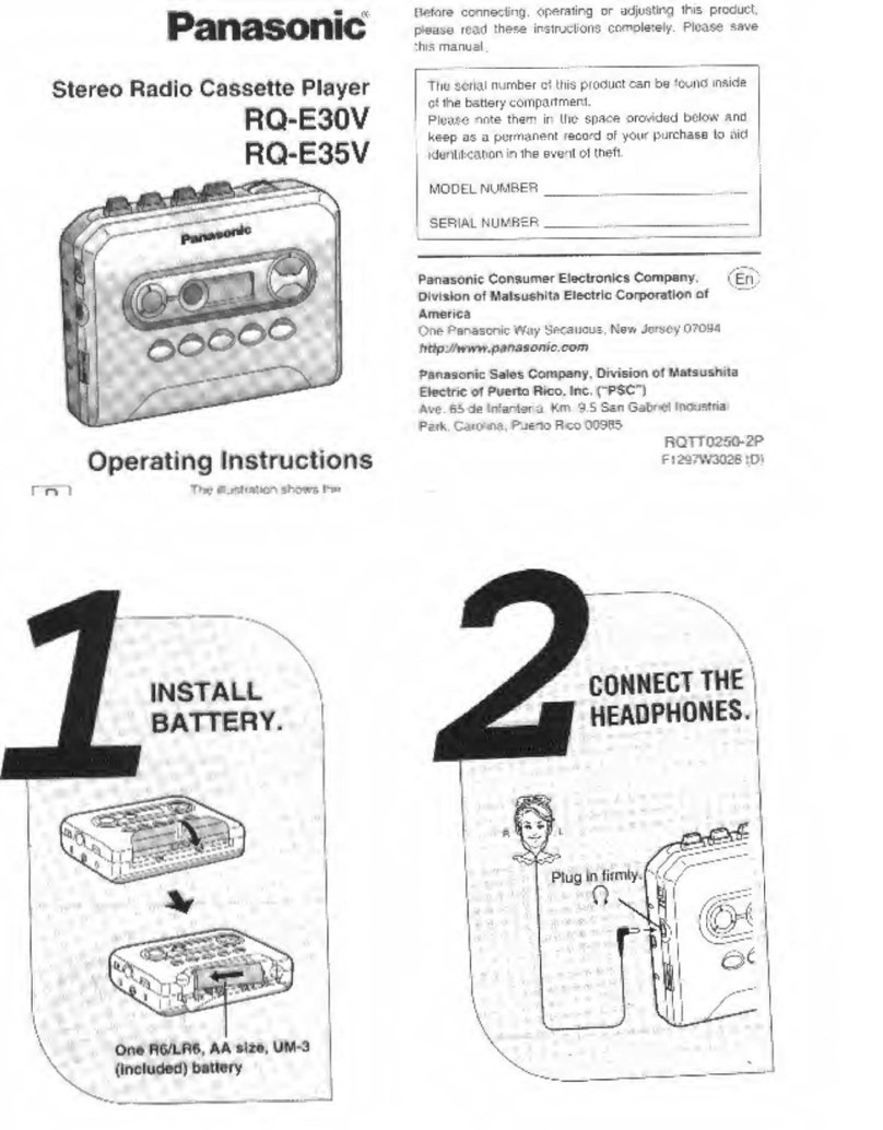 Panasonic RQ-E30V User manual