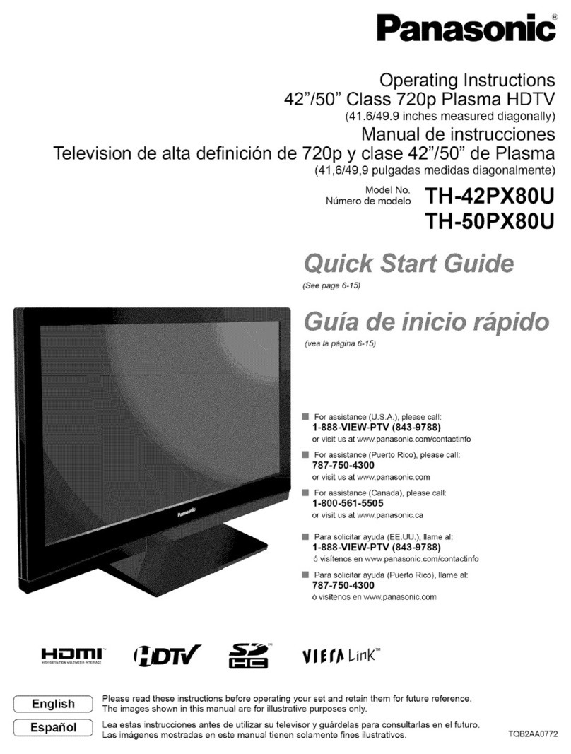 Panasonic VIERALink TH 42PX80U User manual