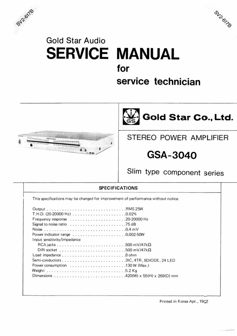 Goldstar GSA-3040 Service manual