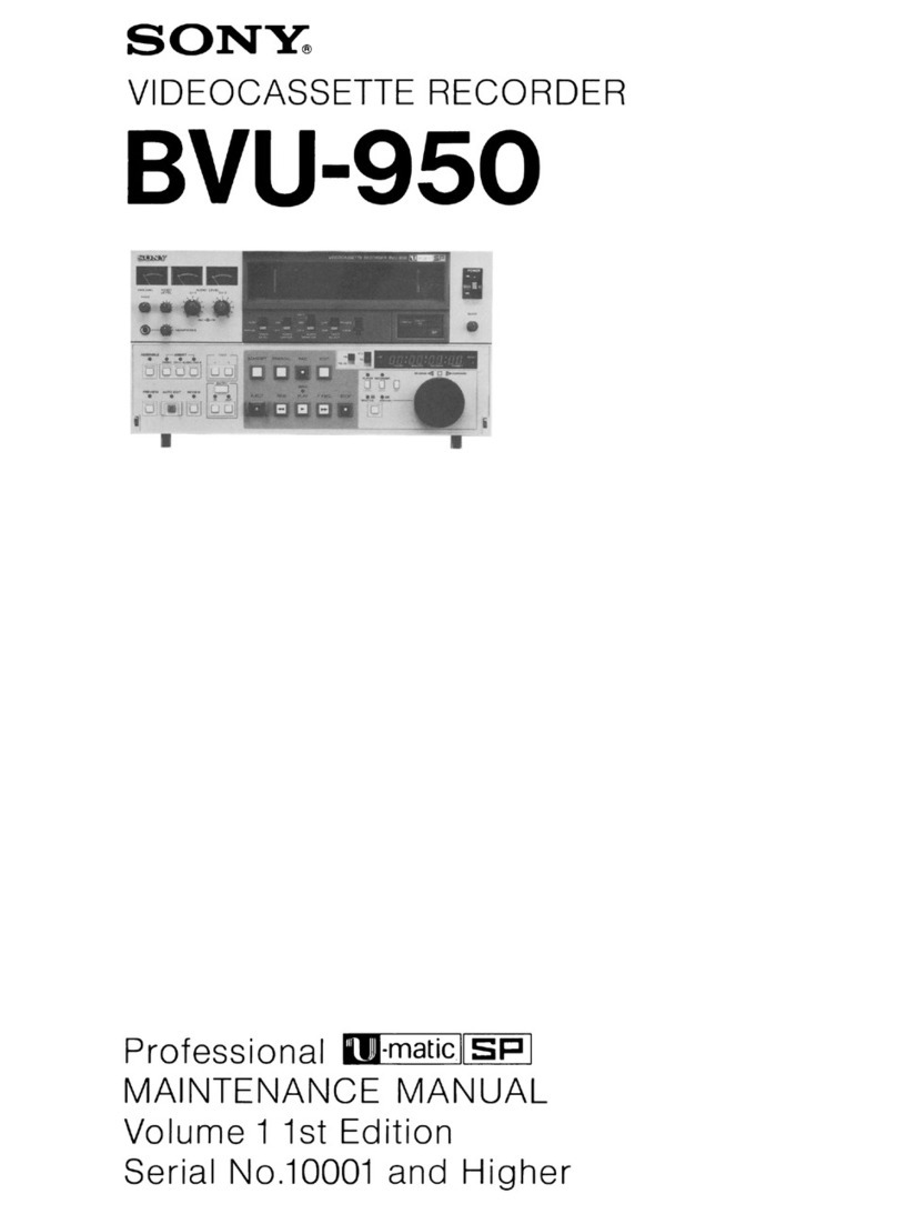 Sony Professional U-matic SP BVU-950 User manual