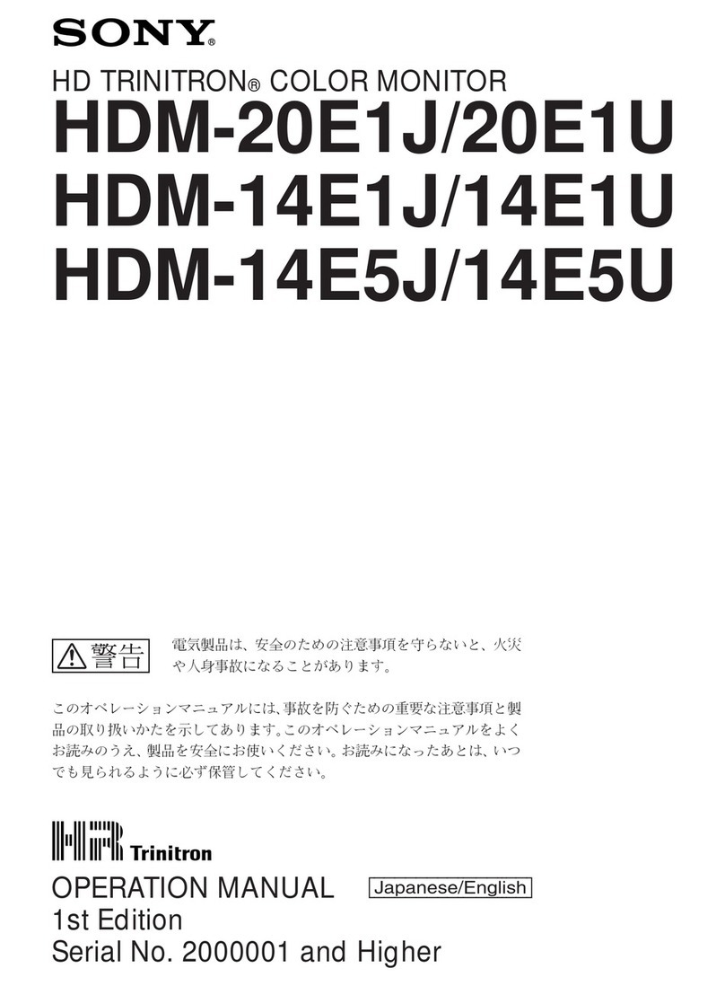 Sony HD Trinitron HDM-20E1J User manual