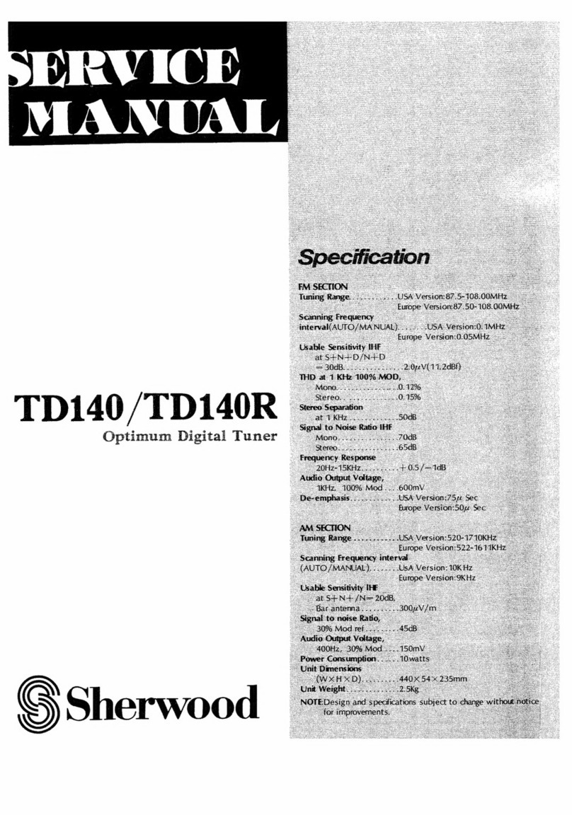 Sherwood TD140 Service manual