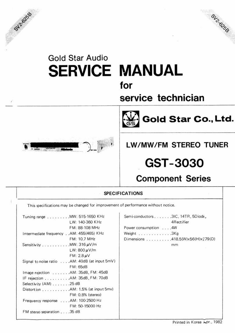 Goldstar GST-3030 User manual