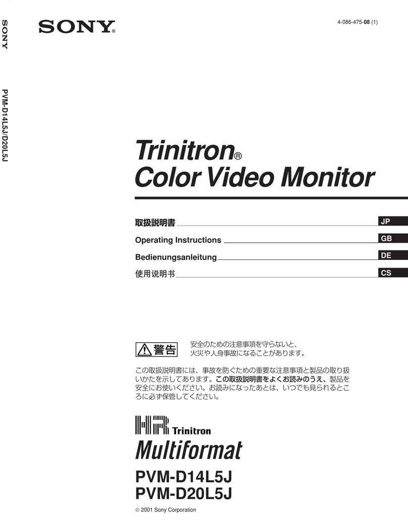 Sony HR Trinitron PVM-D14L5J User manual