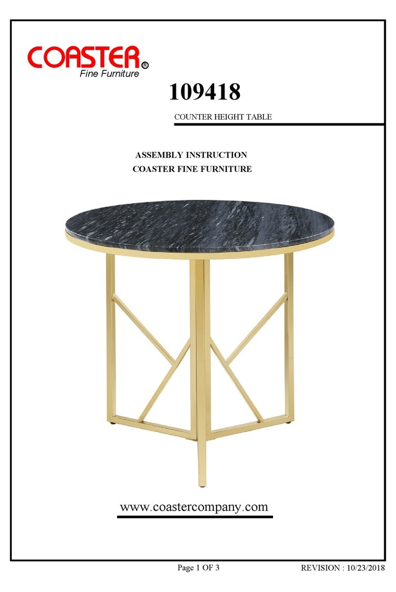 Coaster 109418 User manual Coaster 109418 User manual