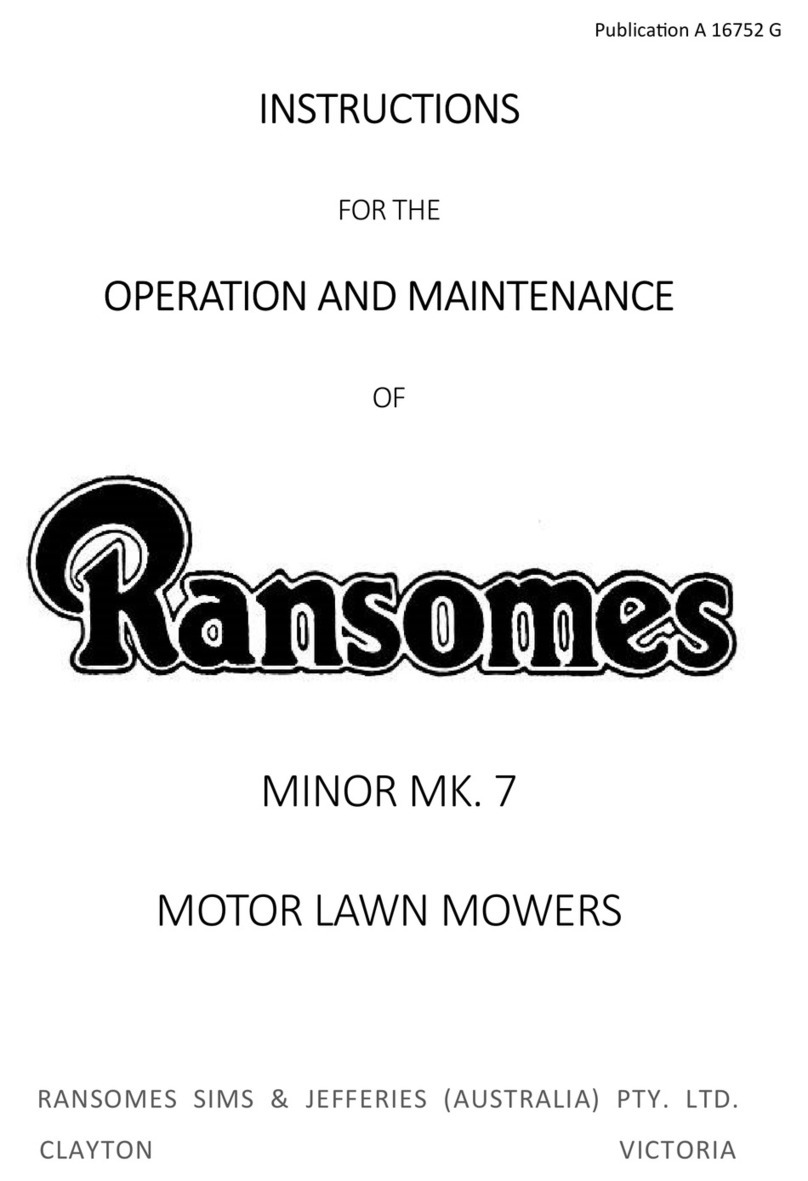 Ransomes MINOR MK. 7 Operation and maintenance manual
