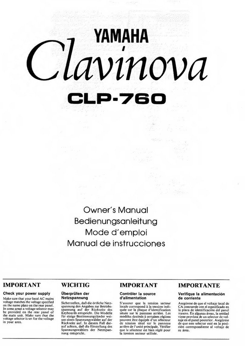 Yamaha Clavinova CLP-760 User manual