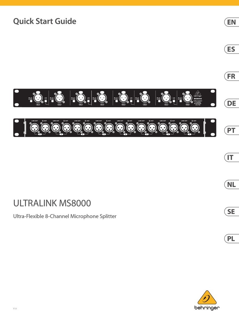 Behringer ULTRALINK MS8000 User manual