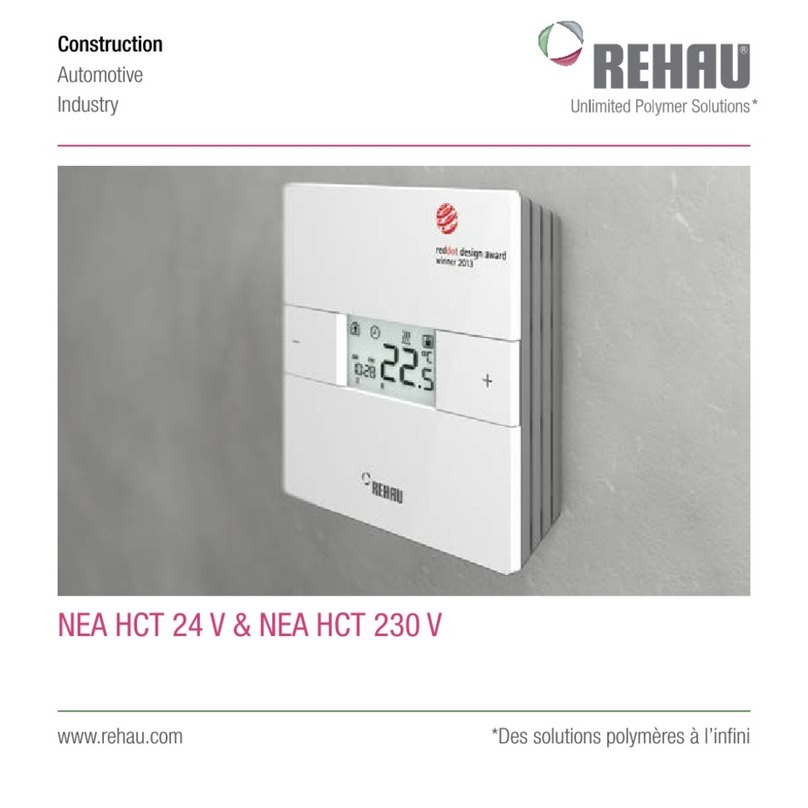 Rehau NEA HCT 24 V USER INSTRUCTIONS AND QUICK INSTALLATION GUIDE