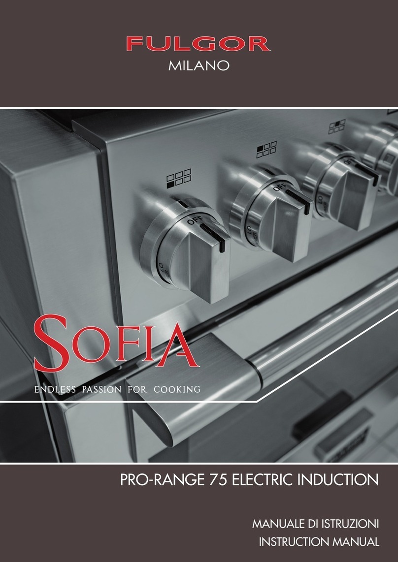 Fulgor Milano SOFIA PRO-RANGE 75 ELECTRIC INDUCTION instruction manual