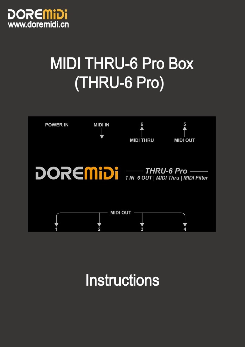 DOREMIDI MIDl THRU-6 Pro Box instructions
