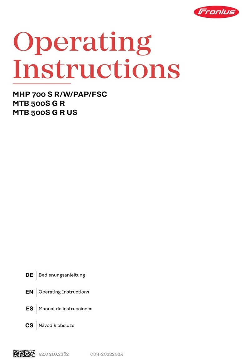 FRO­NIUS MHP 700 S R/W/PAP/FSC User manual