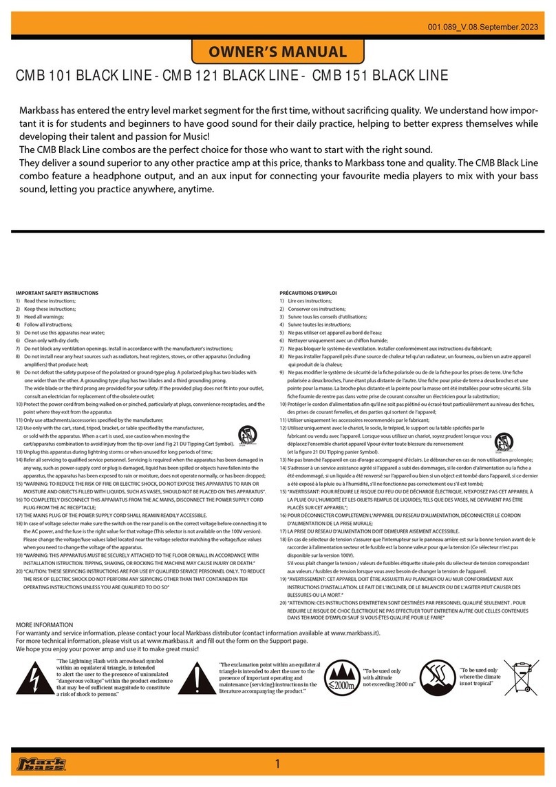 MA CMB 101 BLACK LINE owner's manual