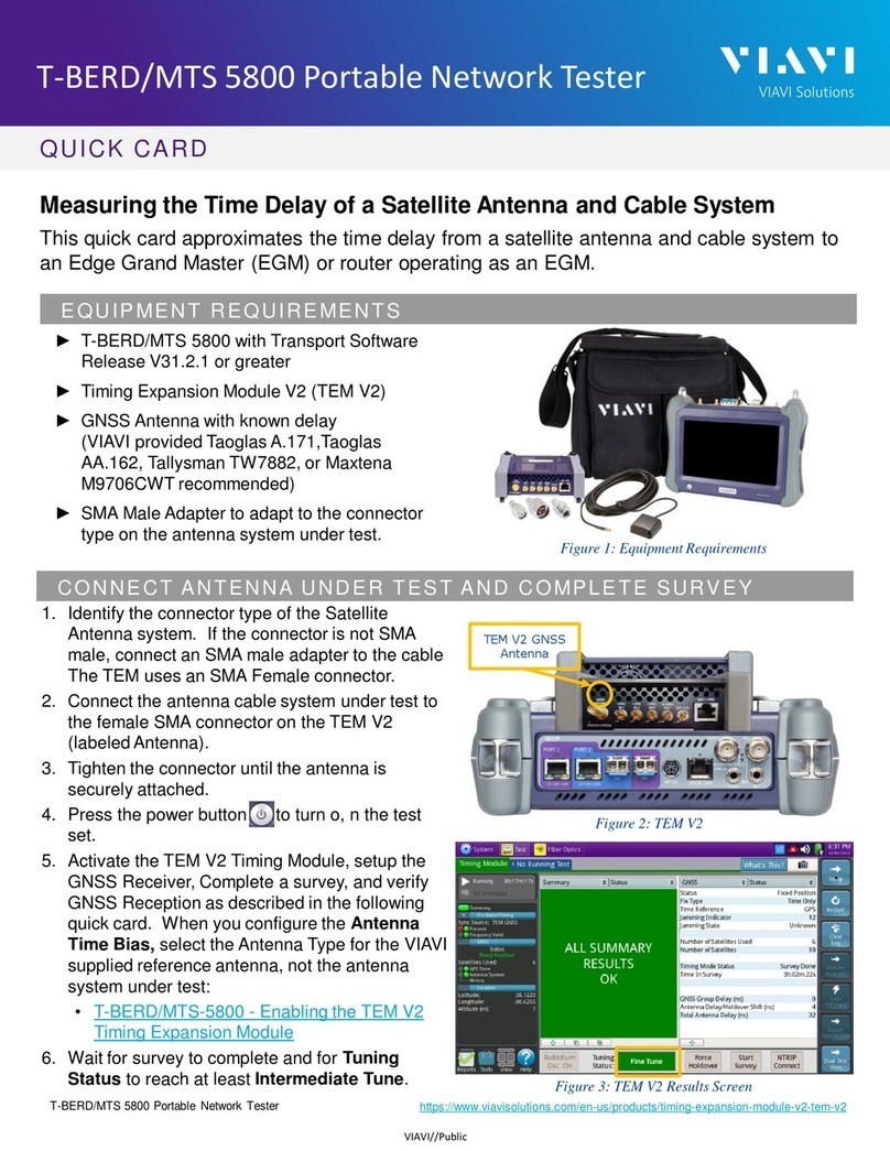 VIAVI Solutions T-BERD/MTS 5800 User manual