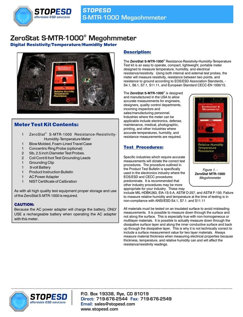 STOPESD ZeroStat S-MTR-1000 quick start guide STOPESD ZeroStat S-MTR-1000 quick start guide