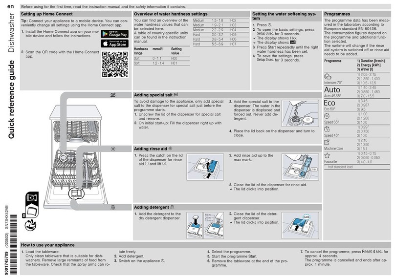 Siemens SN73HX42VE/46 Quick reference guide