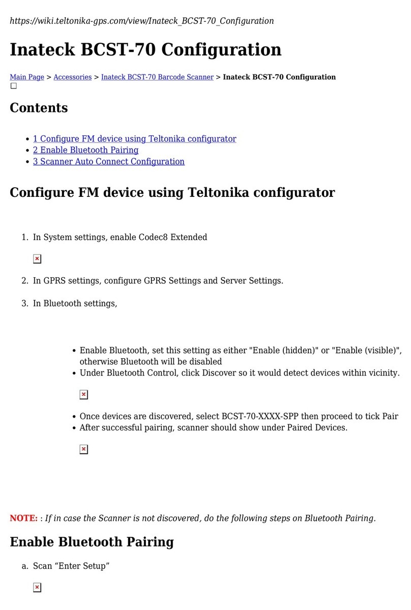 Inateck BCST-70 Quick guide Inateck BCST-70 Quick guide