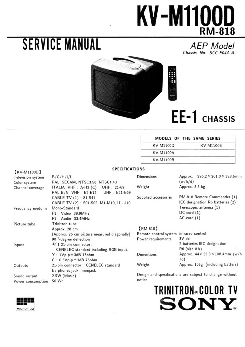 Sony TRINITRON KV-M1100D User manual