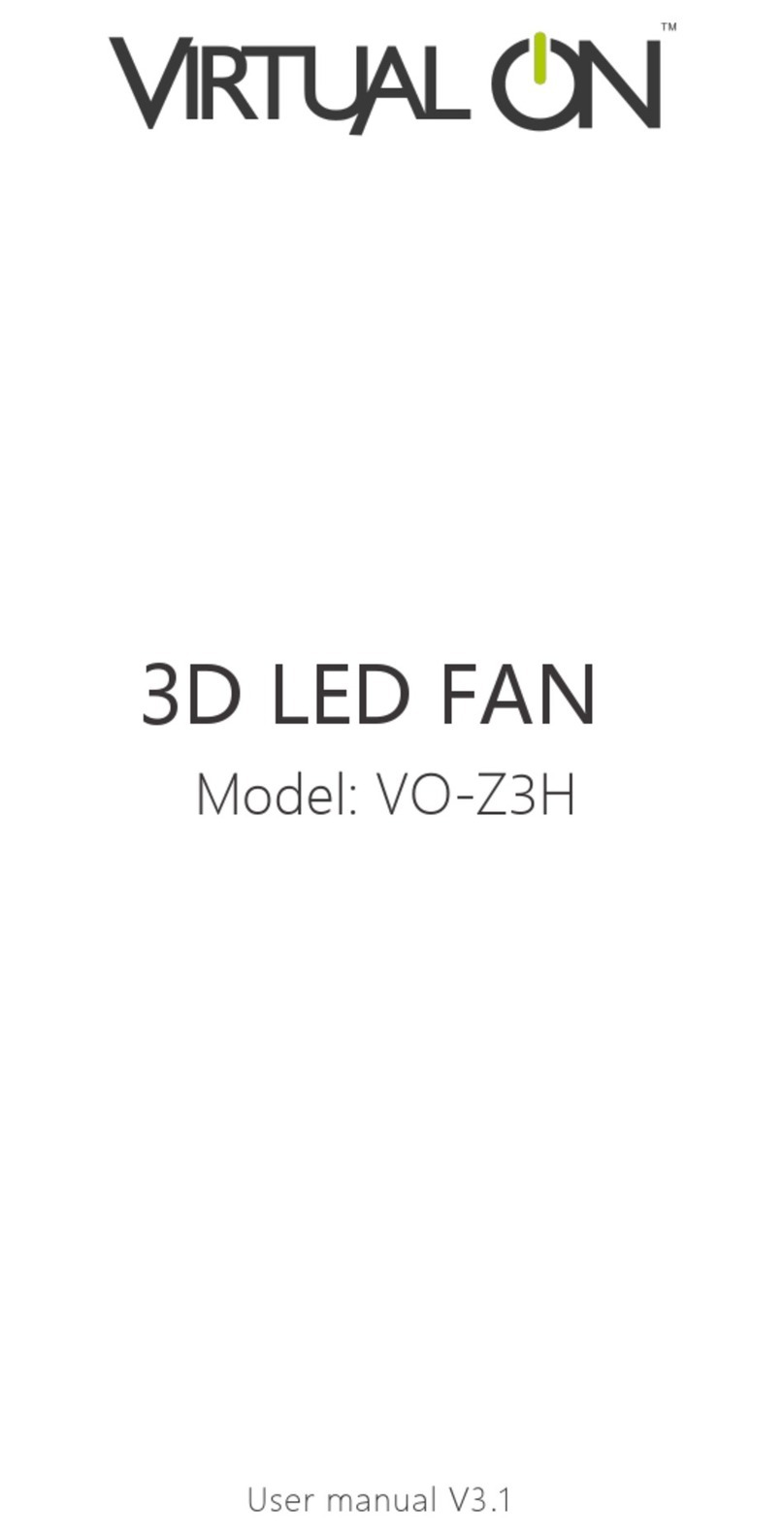 VIRTUAL ON VO-Z3H user manual