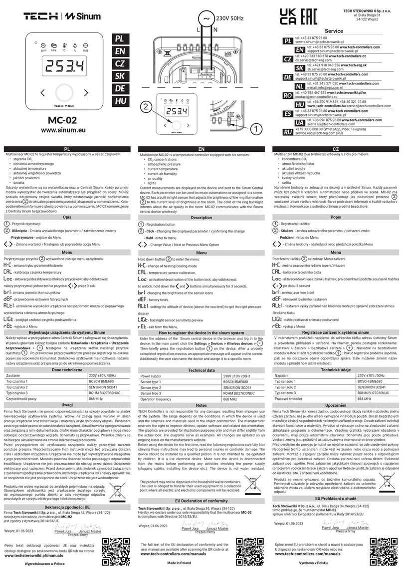 TECH Sinum MC-02 User manual