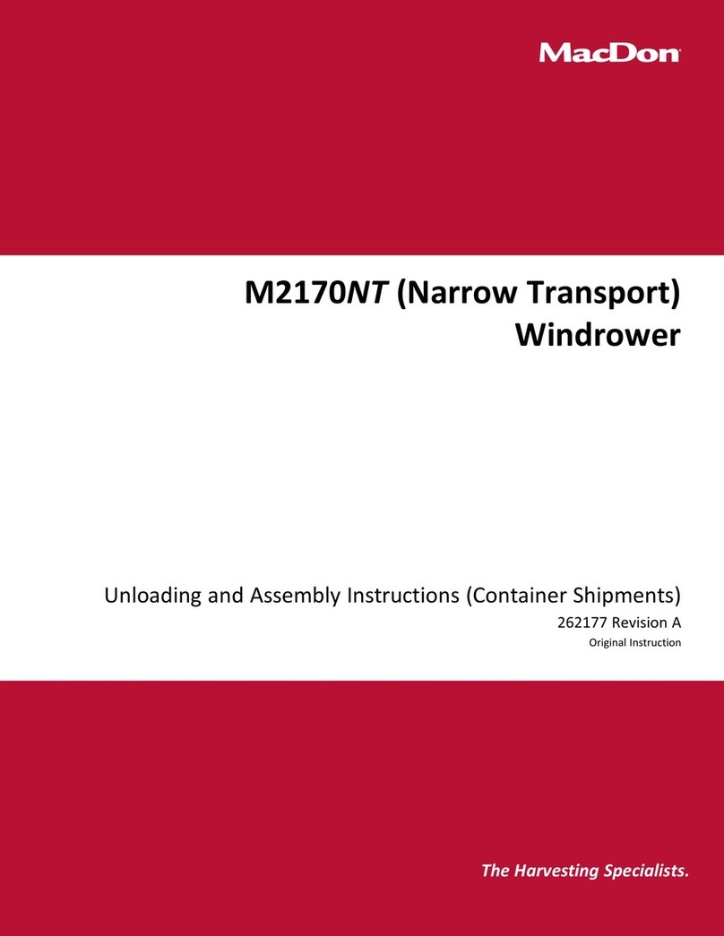MacDon M2170NT Unloading and assembly instructions