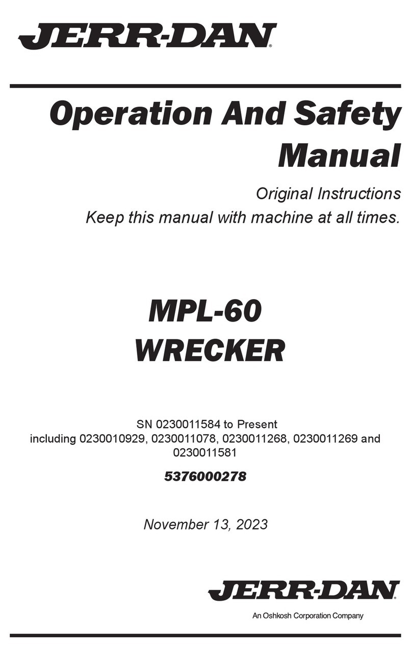 Jerr-Dan MPL-60 Operation and safety manual