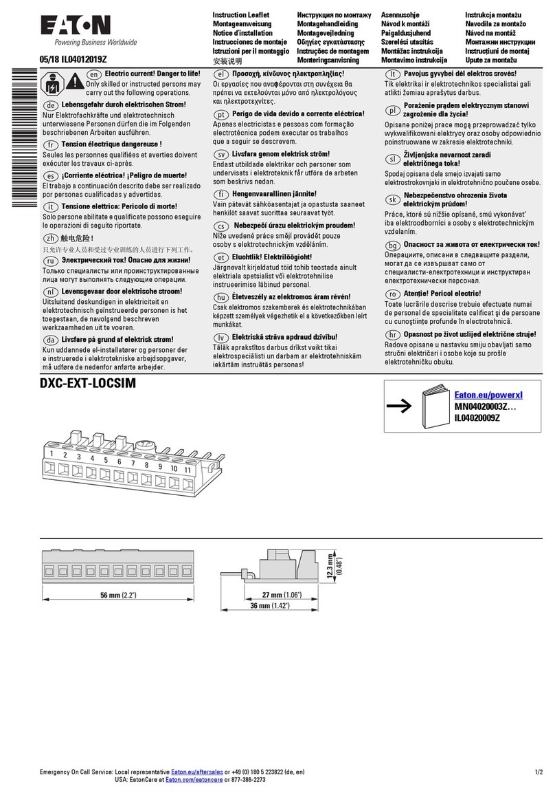 Eaton DXC-EXT-LOCSIM Manual