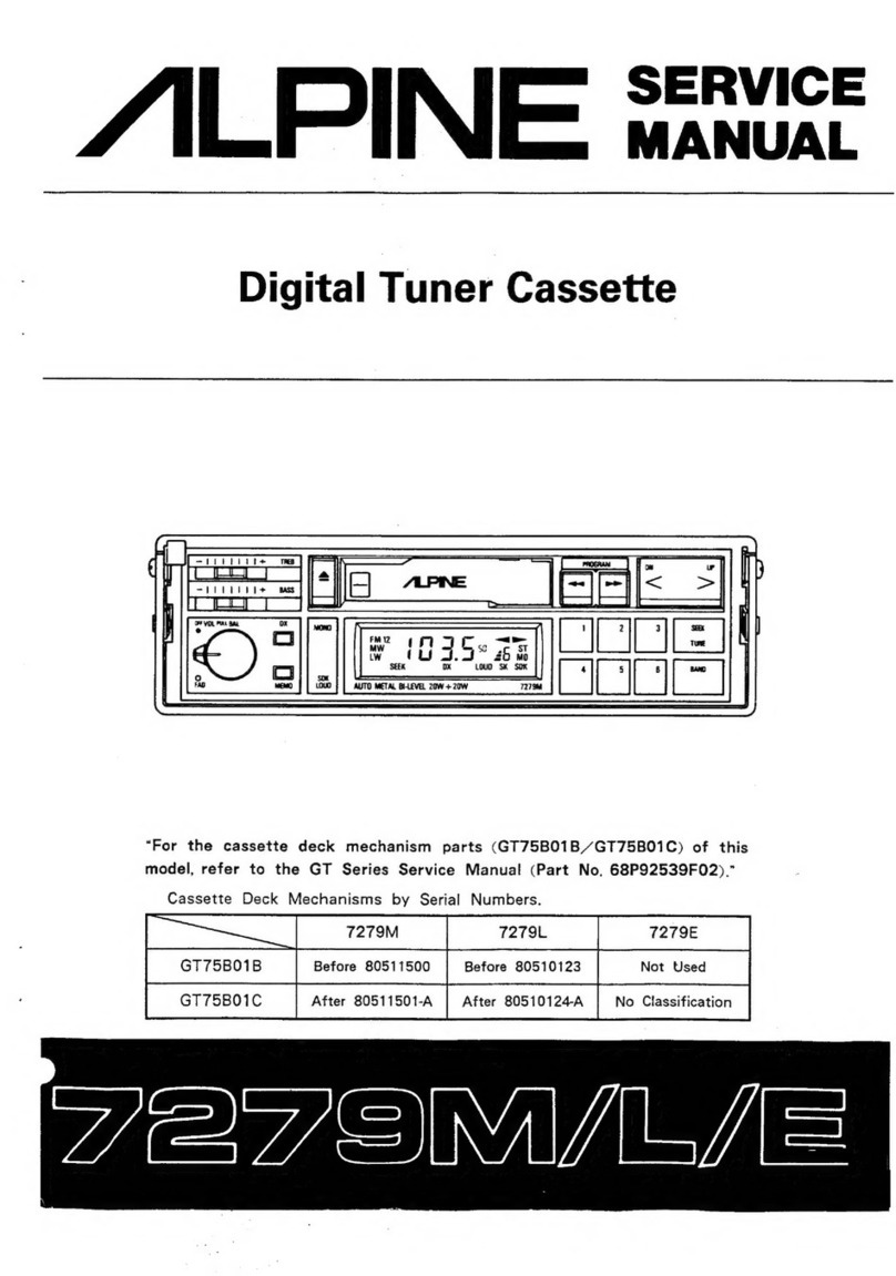 Alpine 7279M Service manual
