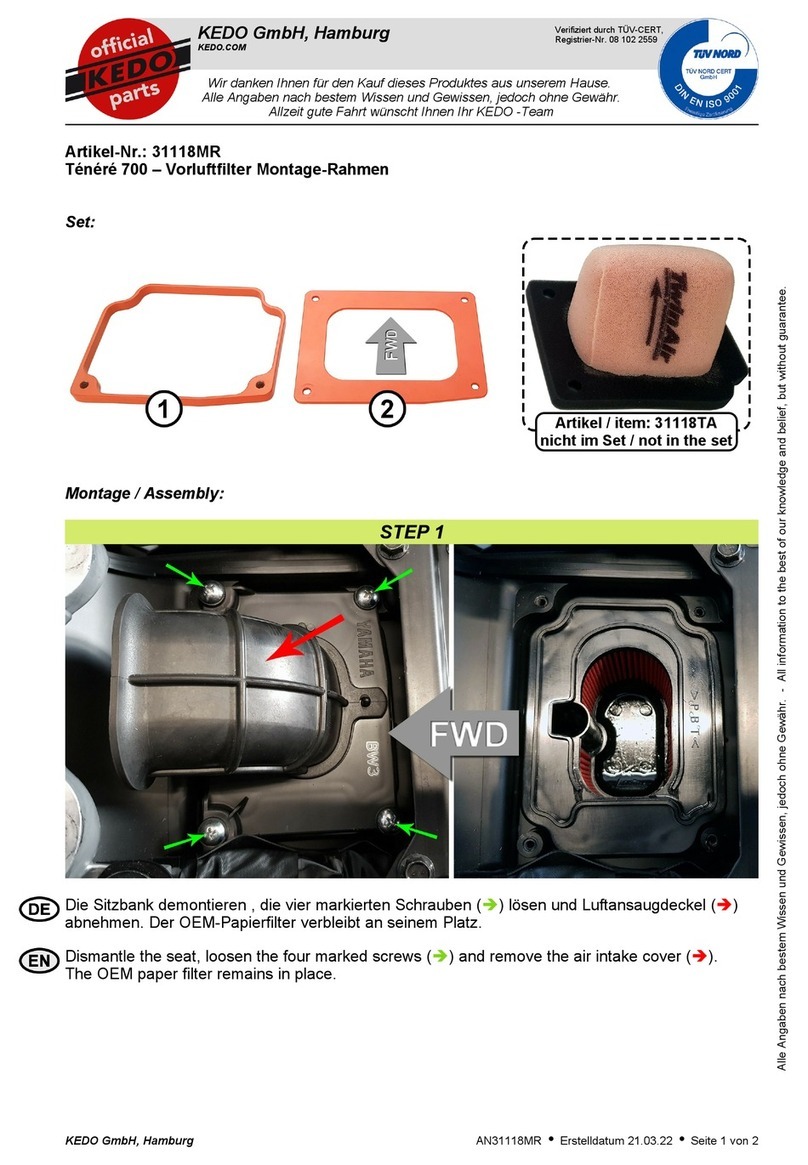 KEDO 31118MR User manual