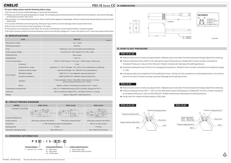 CHELIC PSV-15 Series manual