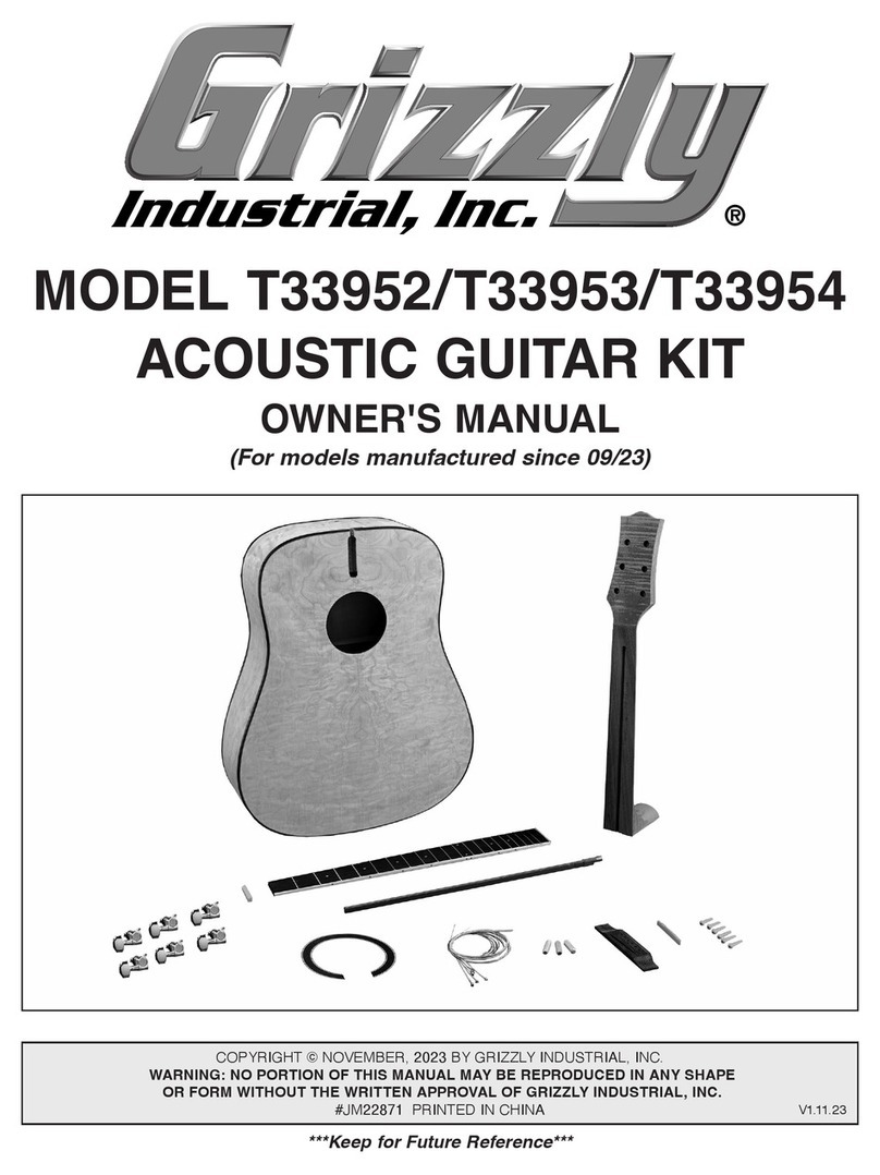 Grizzly T33952 owner's manual