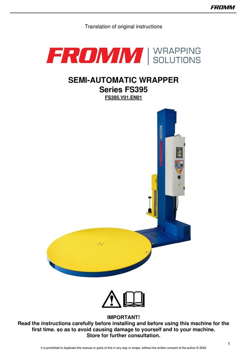 Fromm FS395 Series TRANSLATION OF ORIGINAL INSTRUCTIONS Fromm FS395 Series TRANSLATION OF ORIGINAL INSTRUCTIONS