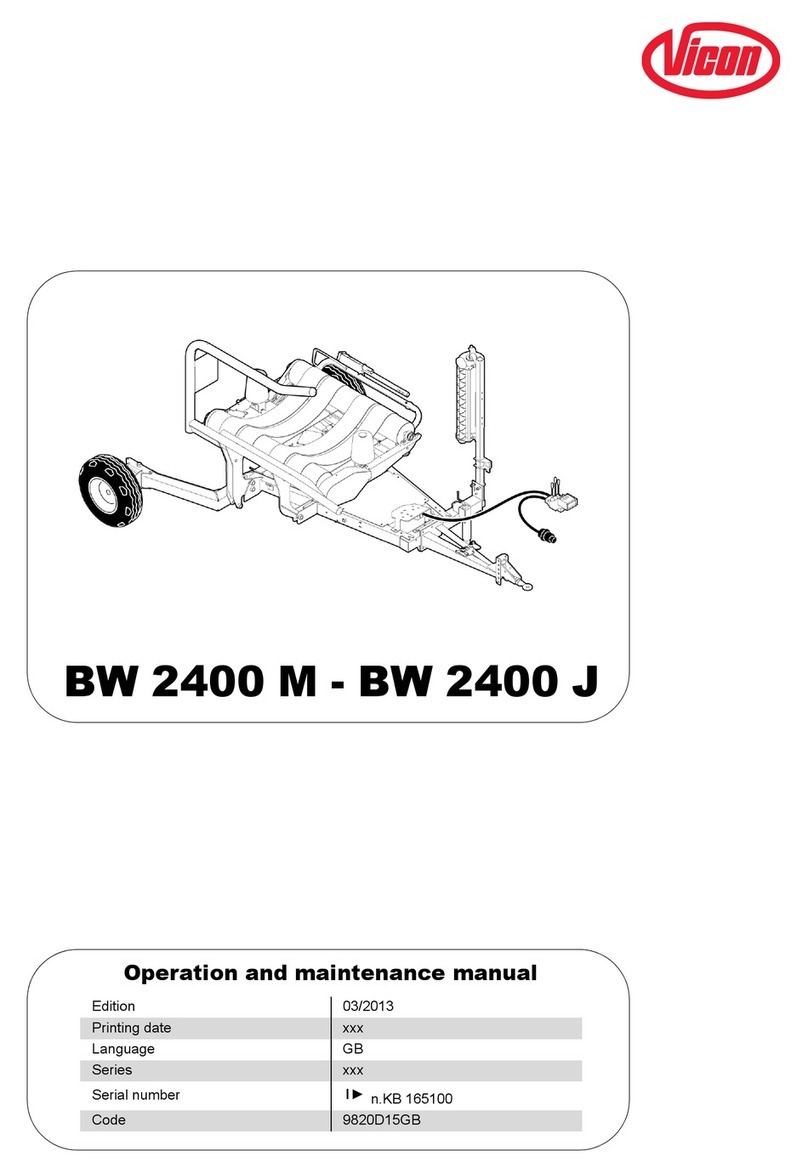 Vicon BW 2400 M Operation and maintenance manual