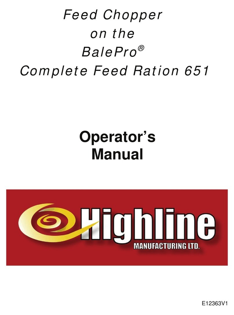 Highline Manufacturing BalePro Complete Feed Ration 651 Operator's manual
