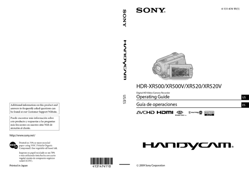 Sony HDR-XR500 User manual