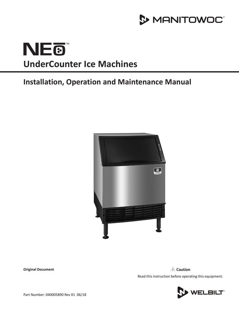 Welbilt Manitowoc NEO UDF0140A Installation, operation and maintenance manual