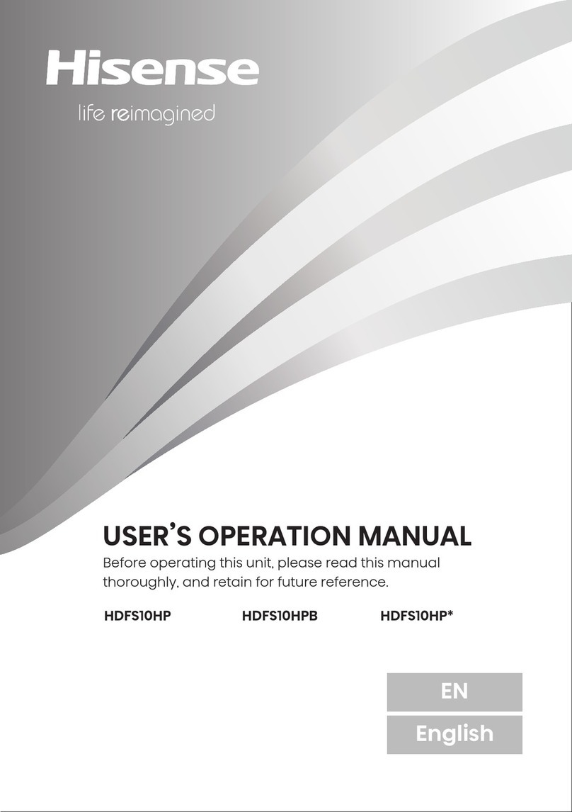Hisense HDFS10HP Mounting instructions