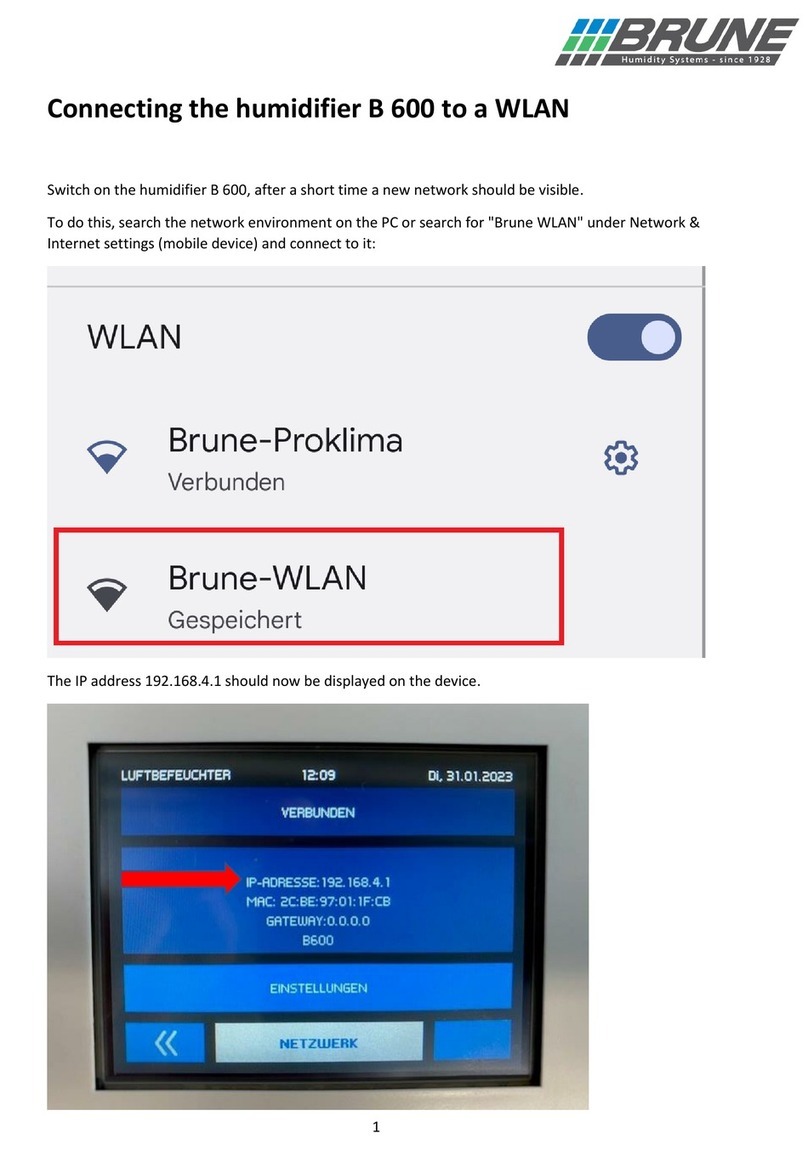 Brune B 600 Quick start guide