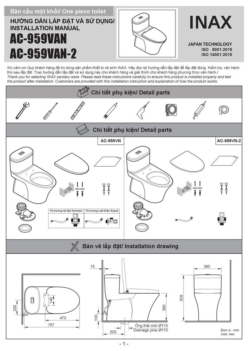 American Standard INAX AC-959VAN installation manual