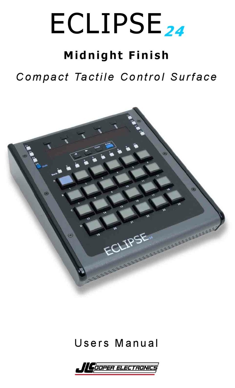 JLCooper Electronics ECLIPSE 24 Midnight Finish user manual JLCooper Electronics ECLIPSE 24 Midnight Finish user manual