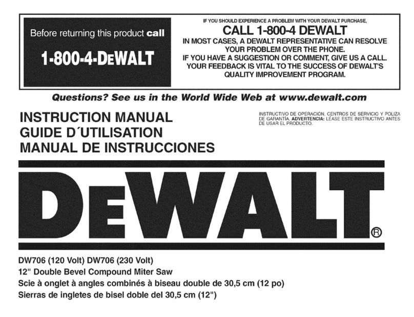 DeWalt DW706 User manual DeWalt DW706 User manual