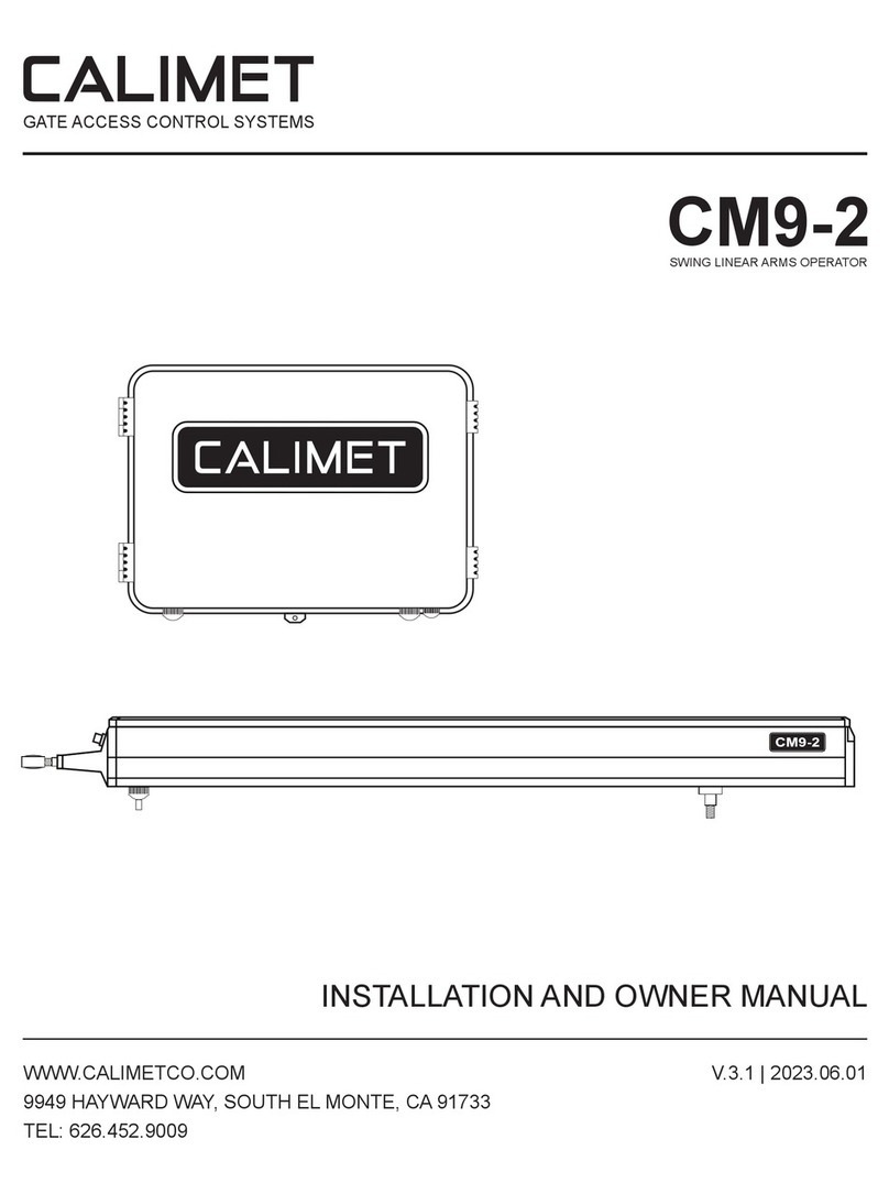 Calimet CM9-2 Installation and owner's manual