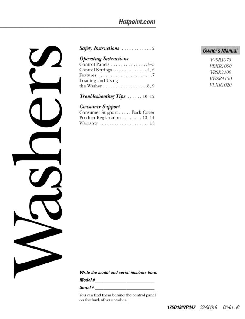 Hotpoint VVSR1070 User manual
