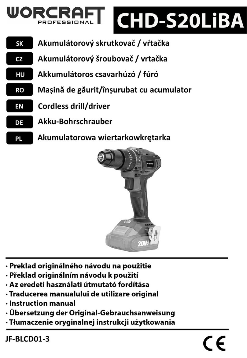 Worcraft PROFESSIONAL CHD-S20LiBA instruction manual Worcraft PROFESSIONAL CHD-S20LiBA instruction manual
