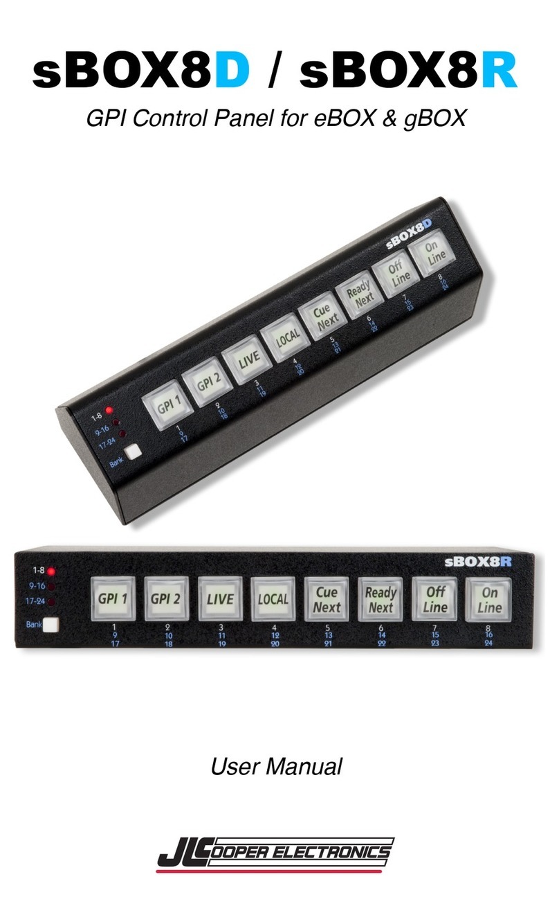 JLCooper Electronics sBOX8D user manual