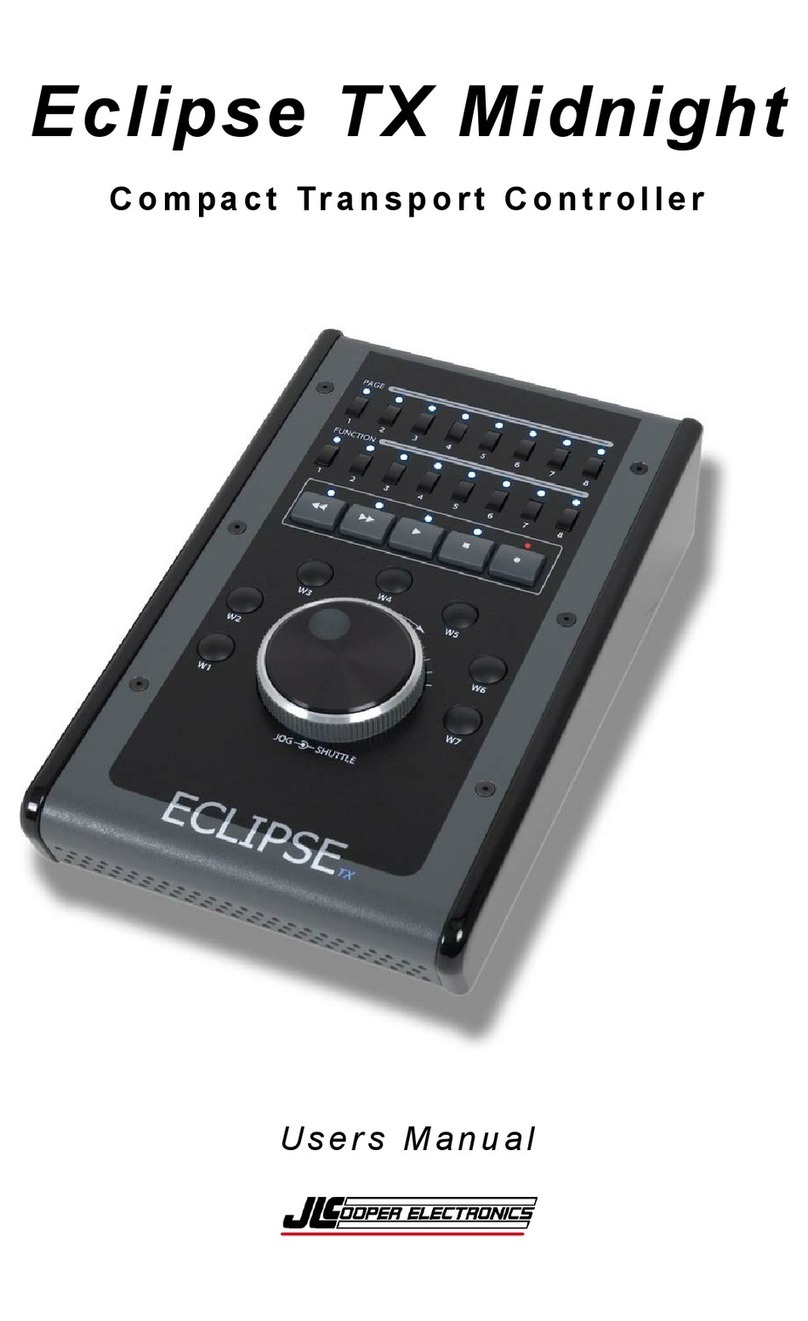 JLCooper Electronics Eclipse TX Midnight user manual