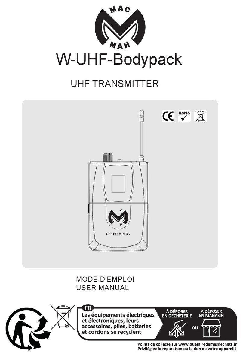 Mac Mah W-UHF-Bodypack user manual