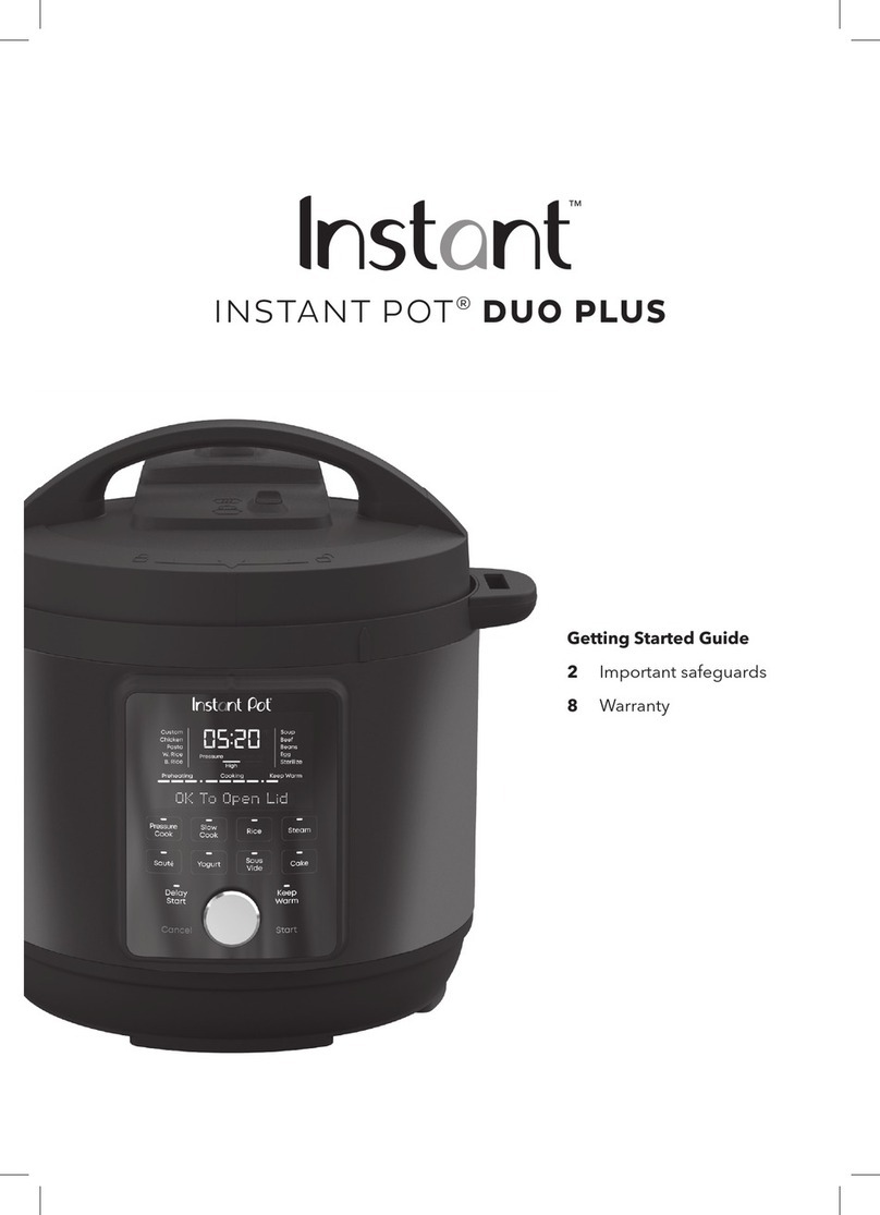 Instant POT DUO PLUS Getting started guide